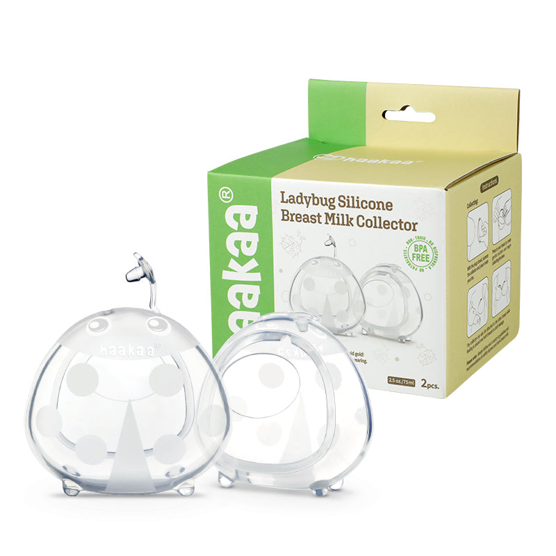 haakaa Ladybug Milk Collector Breast Milk Saver Breast Shell for  Breastfeeding, Collect Breastmilk Leaks, Skin-Friendly and Easy to Wear